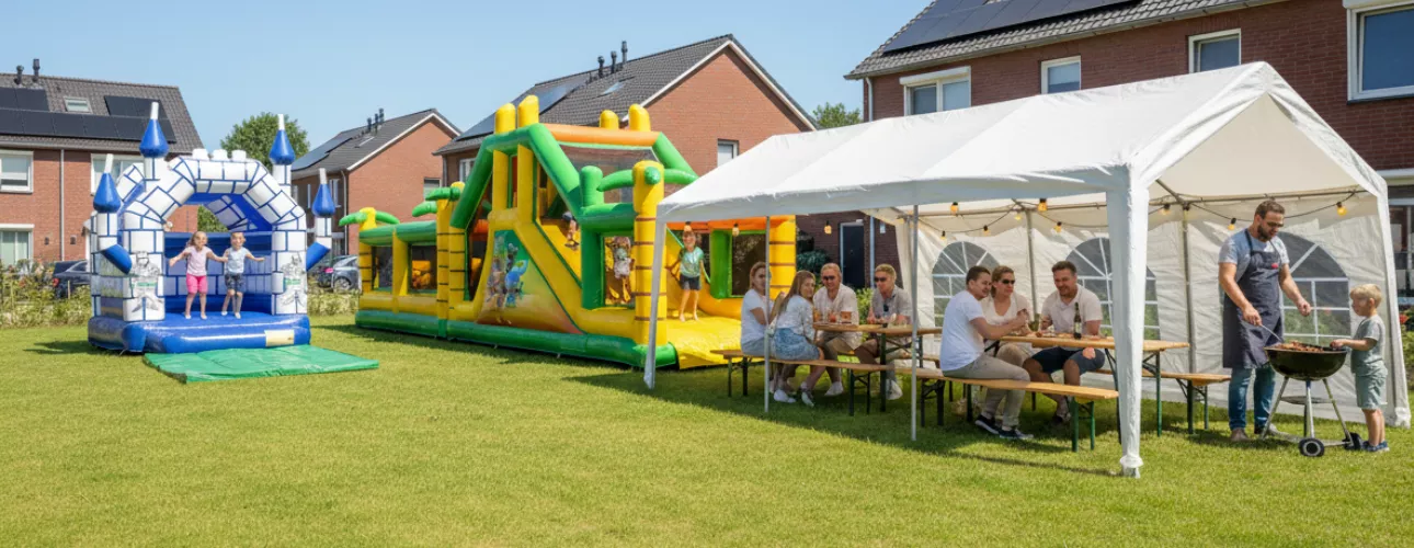 Buurtfeest organiseren met Springkussenverhuur Haaglanden