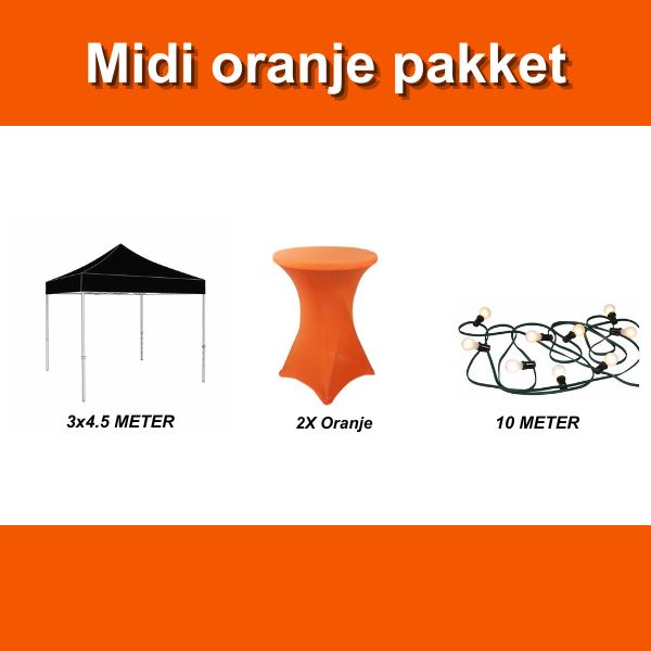 Midi oranje feestpakket Midi oranje feestpakket