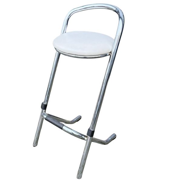 Barkruk Wit / RVS frame Barkruk Wit / RVS frame