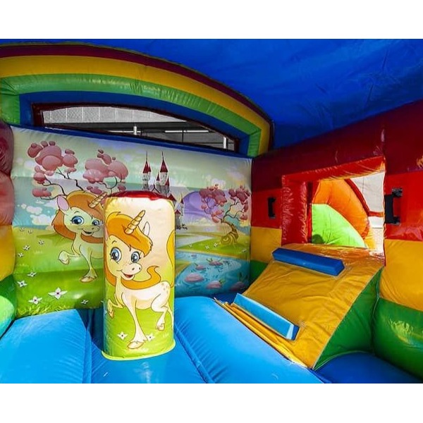 Springkussen XS Unicorn met glijbaan