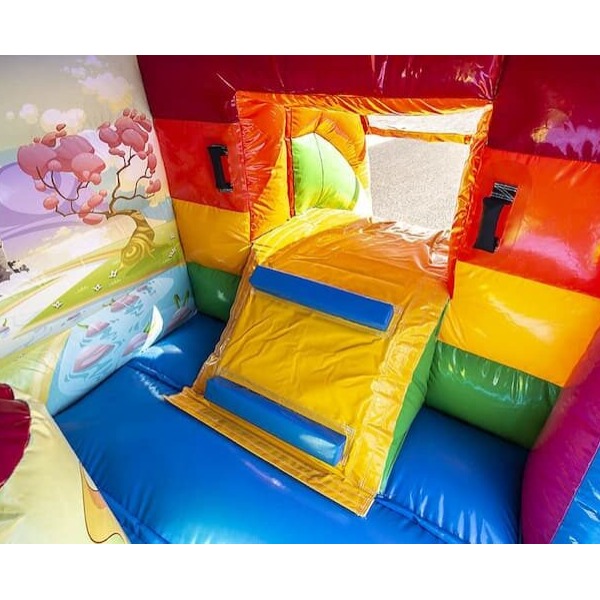 Springkussen XS Unicorn met glijbaan